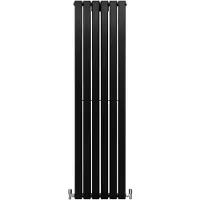 Monster Design Radiator Sierradiator Verwarming - Mat Zwart - 1600 mm x 420 mm - Inclusief Schoonmaakborstel + Bevestigingsset - Plat Verticaal