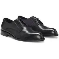 BOSS Leren derbyschoenen met reliëflogo Maat 40