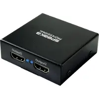 Speaka Professional SP-HDS-220 1 + 2 poorten HDMI-splitter Ultra HD-geschikt 3840 x 2160 Pixel Zwart