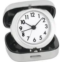 TFA-Dostmann 60.1012 - Wekker - Quartz - Metaal Box - Cijfers - Alarm - Pop-Up - Zilverkleurig
