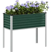 vidaXL Plantenbak Groen 100x45x90 cm Staal