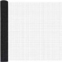 vidaXL gelast draadhek met palen 25 x 1,2 m PVC-Coated Staal Grijs