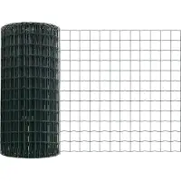 vidaXL Euro-hek met betonnen voetstuk 10 x 0,6 m PVC-Coated Staal Mesh