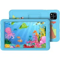 IGET SMART W8 Kids, blauw - 8 inch IPS-scherm / 1280x800 resolutie / Octa Core processor / 4GB RAM + 64GB opslag / WiFi / Bluetooth / 4000mAh batterij / Android 14 / met hoesje / blauw
