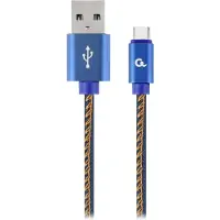 Gembird USB-C kabel Denim Blue Jeans 1 meter