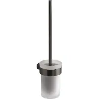 Gedy Pirenei Wandgemonteerde toiletborstel, matglas, gunmetal