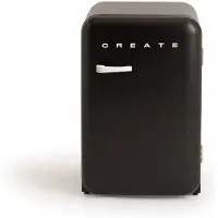 Create - Koelkast in retrostijl - Zwart - Handvat Gebroken wit - FRIDGE RETRO 107L