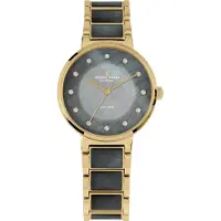 Jacques Lemans Solarhorloge Eco Power, 1-2108E Polshorloge, dameshorloge, parelmoer wijzerplaat, Swarovski-kristallen