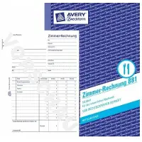 Avery Formulierboek 'Kamerafrekening', A5 liggend.