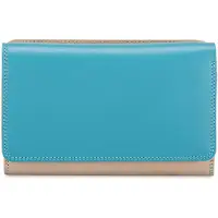 Mywalit Portemonnee 'Tri-fold' beige / lichtblauw