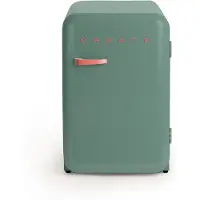 Create - Koelkast in retrostijl - Sage - Handvat Terracotta - FRIDGE RETRO 107L