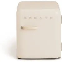 Create - Koelkast in retrostijl - Gebroken wit - Handvat Zand - FRIDGE RETRO 48L