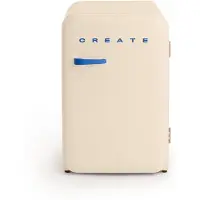 Create - Koelkast in retrostijl - Gebroken wit - Handvat Kobaltblauw - FRIDGE RETRO 107L