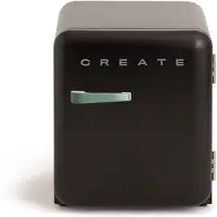 Create - Koelkast in retrostijl - Zwart - Handvat Sage - FRIDGE RETRO 48L
