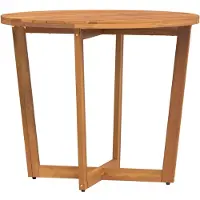 vidaXL Tuintafel rond Ø90x75 cm massief acaciahout