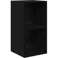 vidaXL Tv-meubelset 4 st Zwart Eiken Bewerkt hout