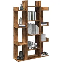 vidaXL Boekenkast 86x25,5x140 cm bewerkt hout oud houtkleurig