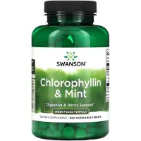 Swanson Health - Chlorofylline &amp; Munt - 500 kauwtabletten