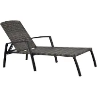 Chillvert Cozumel Steel Sun Lounger 190x63x50 Cm Grijs