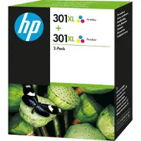 HP 301XL (D8J46AE) Inktcartridge 2x 3-kleuren Hoge capaciteit - Multipack