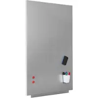 Rocada Whiteboard 6521PRO-9006 (b x h) 150 cm x 100 cm Grijs Kunststof coating Incl. opbergbakje, Horizontaal- of verticaalformaat