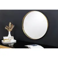Invicta Ronde wandspiegel PORTRET 50cm goud metalen frame handgemaakt - 42798