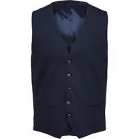 Selected Klassiek Wolmix Gilet Heren Blauw 90