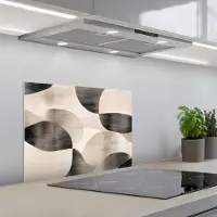 KitchenYeah Spatscherm 60x45 cm - Zelfklevende achterwand Grillige vormen - Subtiele overgangen - Dynamisch - Keuken muurbeschermer - Spatwand fornuis