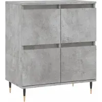 vidaXL Dressoir 60x35x70 cm bewerkt hout betongrijs
