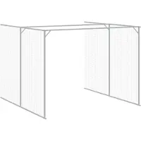 vidaXL Hondenhok met ren 214x1069x181 cm staal antraciet