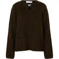 Selected Trui 'SLFLULU' donkerbruin