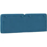 vidaXL Hoofdbordkussen 120 cm fluweel blauw