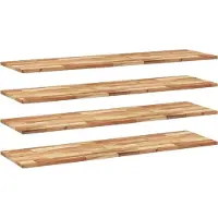 vidaXL Wandschappen 4 st zwevend olieafwerking 140x40x2 cm acaciahout
