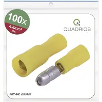 Quadrios 23C493 Ronde connector 4 mm² - 6 mm² Geel 100 stuk(s)