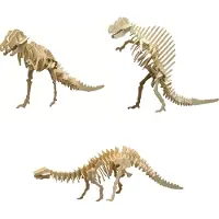 Pebaro Houten bouwpakket 3 dinos, 39 x 11 cm.