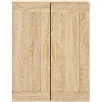 vidaXL Hoge kast 69,5x34x180 cm bewerkt hout sonoma eikenkleurig