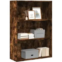 vidaXL Boekenkast 80x30x114 cm bewerkt hout gerookt eikenkleurig