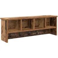 vidaXL Wandgemonteerde kapstok Muurmontage Oudhout 75 x 16 x 26 cm