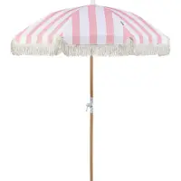 Beliani MONDELLO - Parasol - Roze/Wit - Polyester