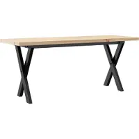 vidaXL Salontafel X-frame 110x40x45,5 cm grenenhout en staal