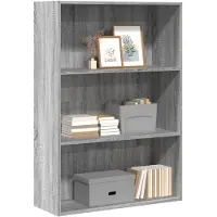 vidaXL Boekenkast 80x30x114 cm bewerkt hout grijs sonoma eikenkleurig
