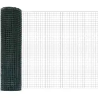 vidaXL gelast draadhek met grondbevestiging 50 x 0,4 m Groen Mesh