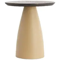 Light & Living Light&living Bijzettafel Ø45x50 cm OCANA hout olie bruin+mat beige