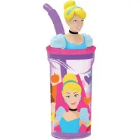 Tataway Prinsessen beker met rietje, 3D-effect, roze, modelnummer CZ11334