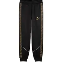 Puma Sportbroek 'King Anthem' lichtbruin / zwart gemêleerd / wit