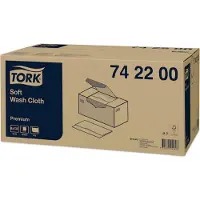 Tork Advanced waslap zacht wit 1-laags, 32 x 30 cm OO, ds à 1080 stuks, 8x135 (742200)