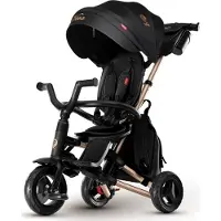 Q-Play Driewieler Nova+ Rubber, goudkleurig