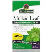 Natures Answer , Mullein Blad, 500 mg, 90 Vegetarische Capsules