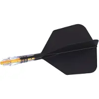 Cuesoul ROST T19 Integrated Dart Flights Big Wing Carbon Black Yellow - Dart Flights