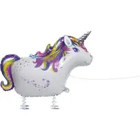 Unique - Lopende eenhoorn aluminium ballon - Decoratie > Ballonnen